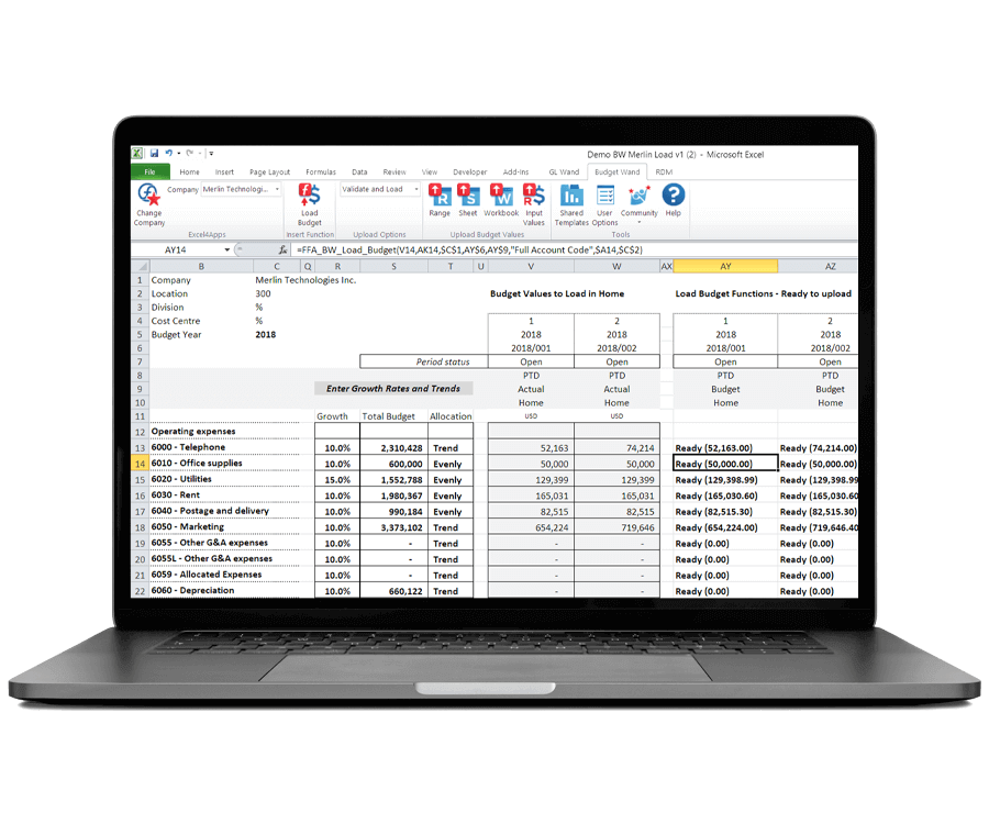 Oracle EBS Budgeting Tool